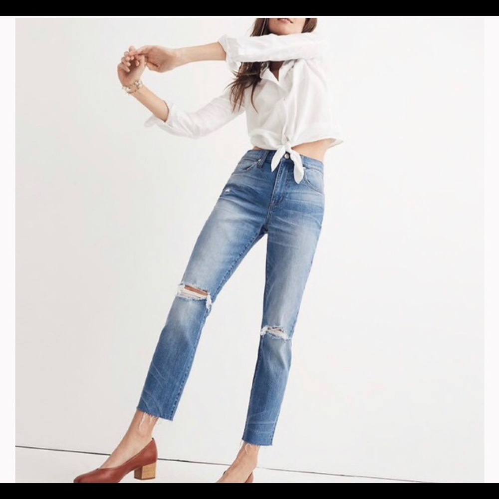 Madewell high-rise slim boyjean